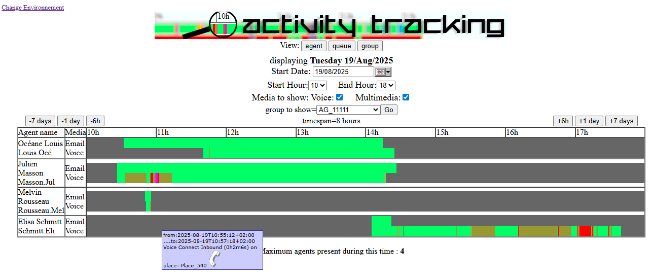 Capture d’écran - interface de requêtes